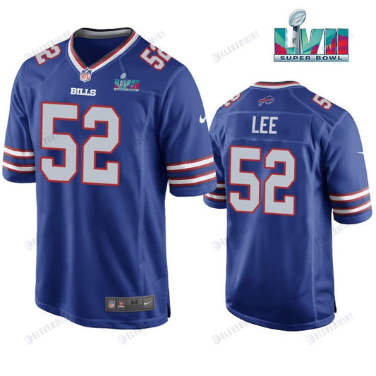A.J. Klein 52 Buffalo Bills Super Bowl LVII Logo Game Player Men Jersey - Royal Jersey