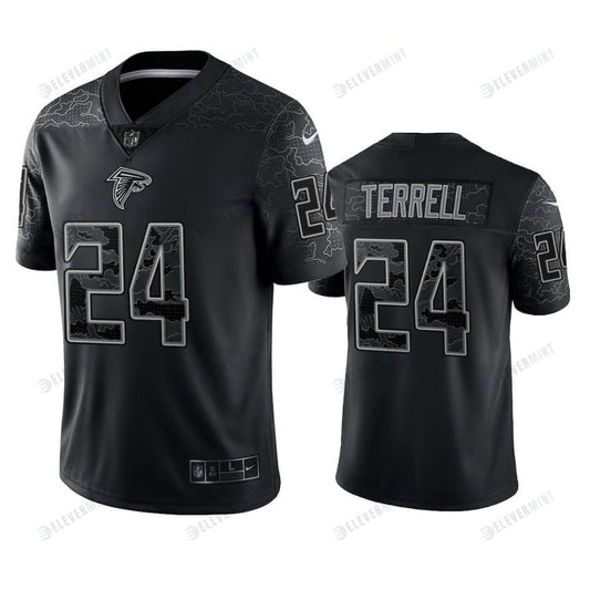 A.J. Terrell 24 Atlanta Falcons Black Reflective Limited Jersey - Men